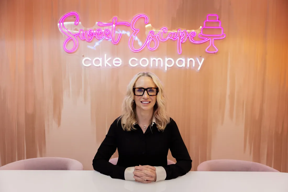Amy McCorkle at the Sweet Escape Cake Company tasting room