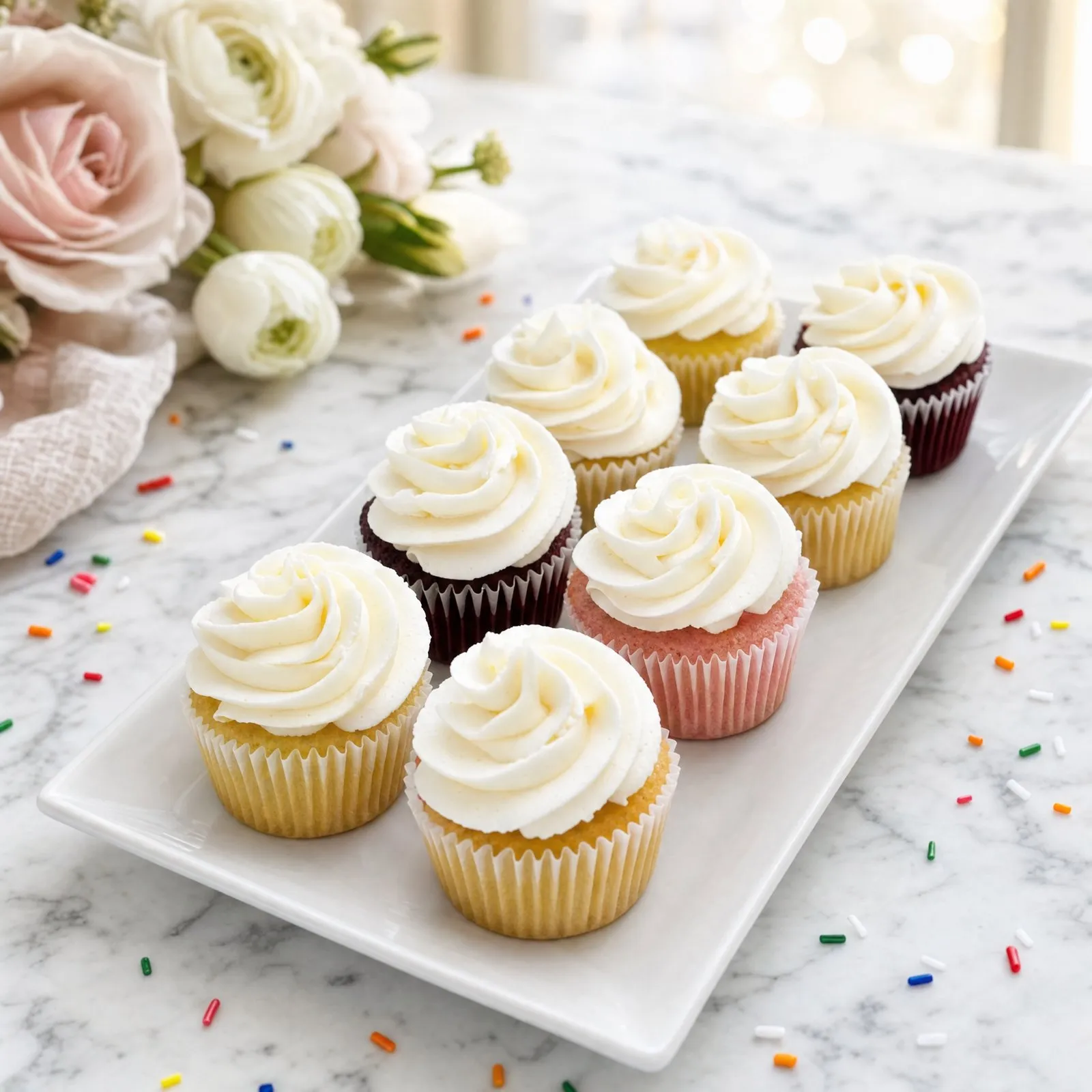 Custom decorated cupcakes by Sweet Escape Cake Company