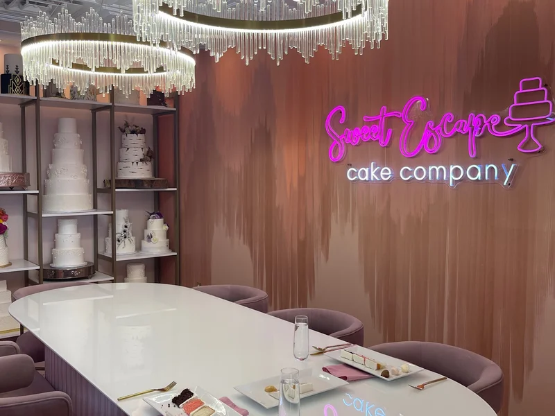 The tasting room at Sweet Escape Cake Company