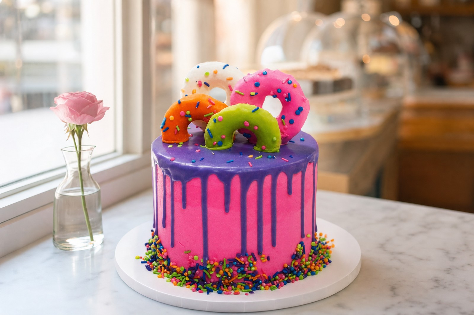 An assortment of ready-now cupcakes, cookies, and macarons from Sweet Escape Cake Company, a same-day cake bakery in Indianapolis.