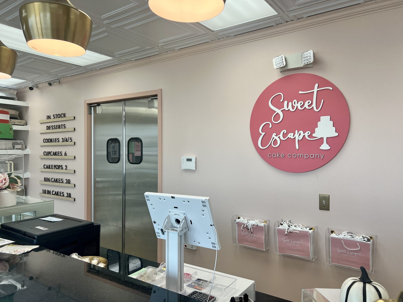 Inside Sweet Escape Cake Company, a family-owned wedding cake bakery in Indianapolis.