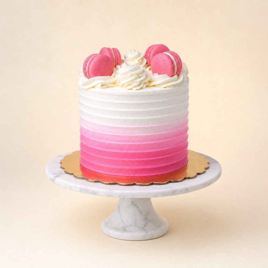 Pink Ombre case cake