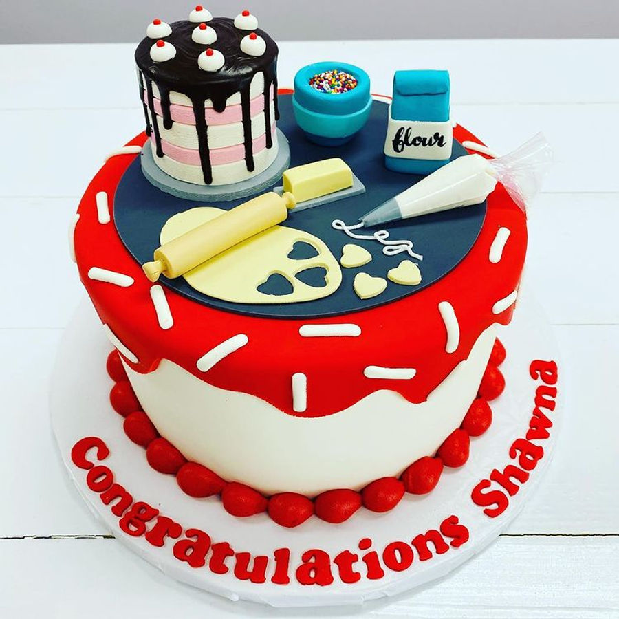 Graduation cake by Sweet Escape Cake Company, Indianapolis
