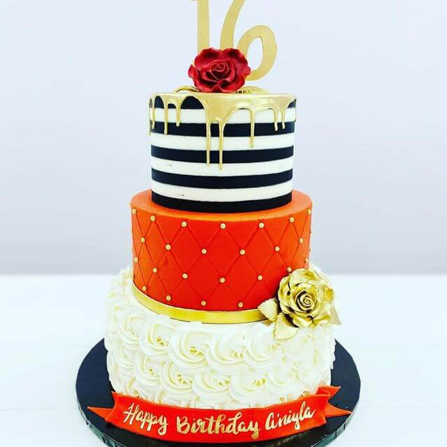 Birthday cake by Sweet Escape Cake Company, Indianapolis