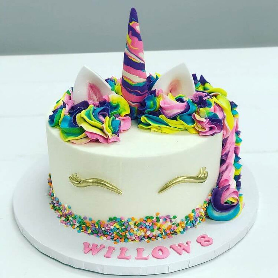 Birthday cake by Sweet Escape Cake Company, Indianapolis