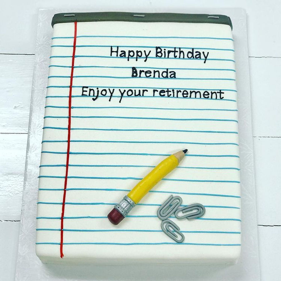 Retirement cake by Sweet Escape Cake Company, Indianapolis