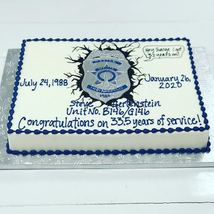 Retirement cake by Sweet Escape Cake Company, Indianapolis