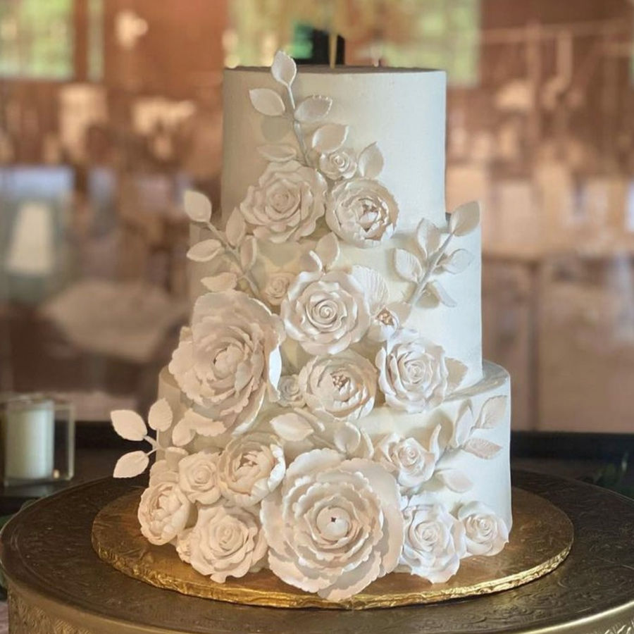 Wedding cake by Sweet Escape Cake Company, Indianapolis