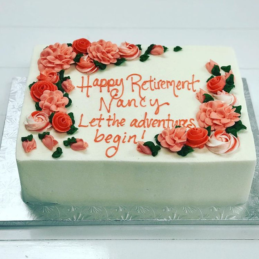 Retirement cake by Sweet Escape Cake Company, Indianapolis