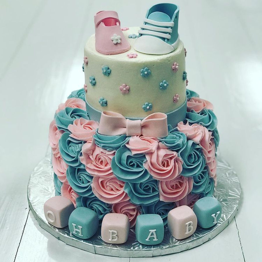 Baby shower cake by Sweet Escape Cake Company, Indianapolis