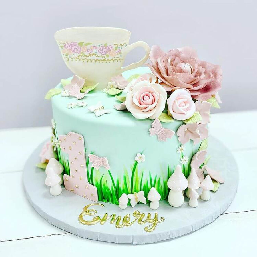 Birthday cake by Sweet Escape Cake Company, Indianapolis