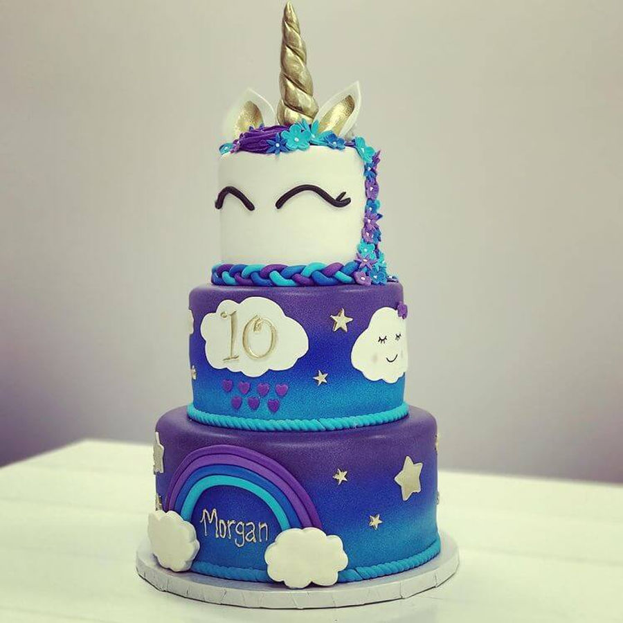 Birthday cake by Sweet Escape Cake Company, Indianapolis