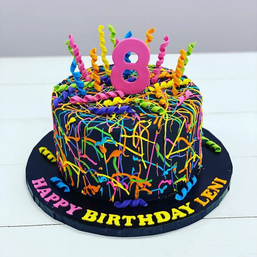 Birthday cake by Sweet Escape Cake Company, Indianapolis